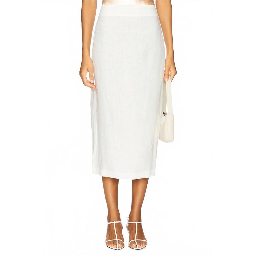 NEW ENZA COSTA linen pencil skirt in undyed